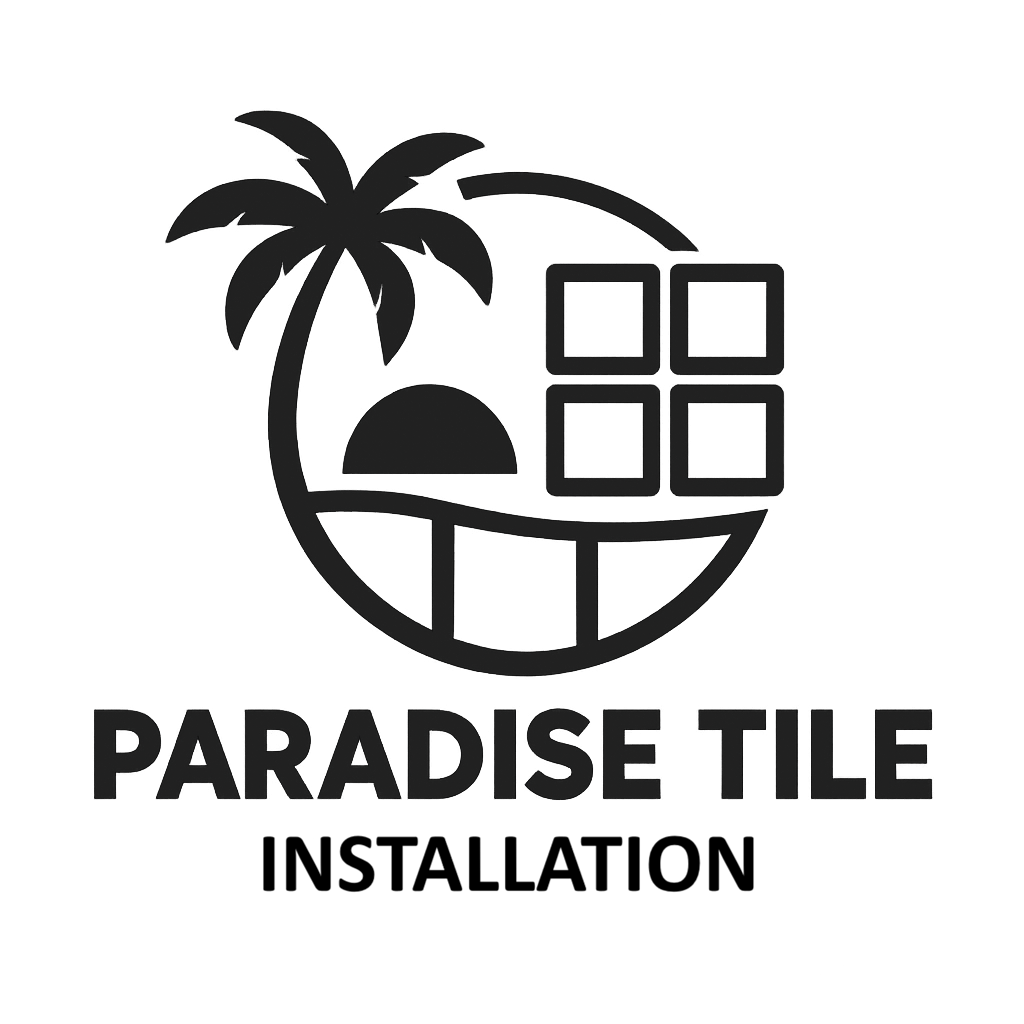paradise tile installation logo - black